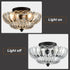 3-light Modern Black Metal with Scalloped Clear Glass Semi Flush Mount Ceiling Light for Living Room